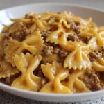 Creamy Velveeta Beef Pasta with Bowtie Noodles
