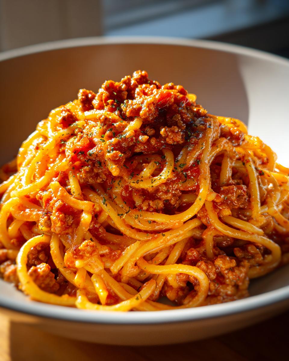Creamy Velveeta Spaghetti with Italian Beef Marinara - detail 2