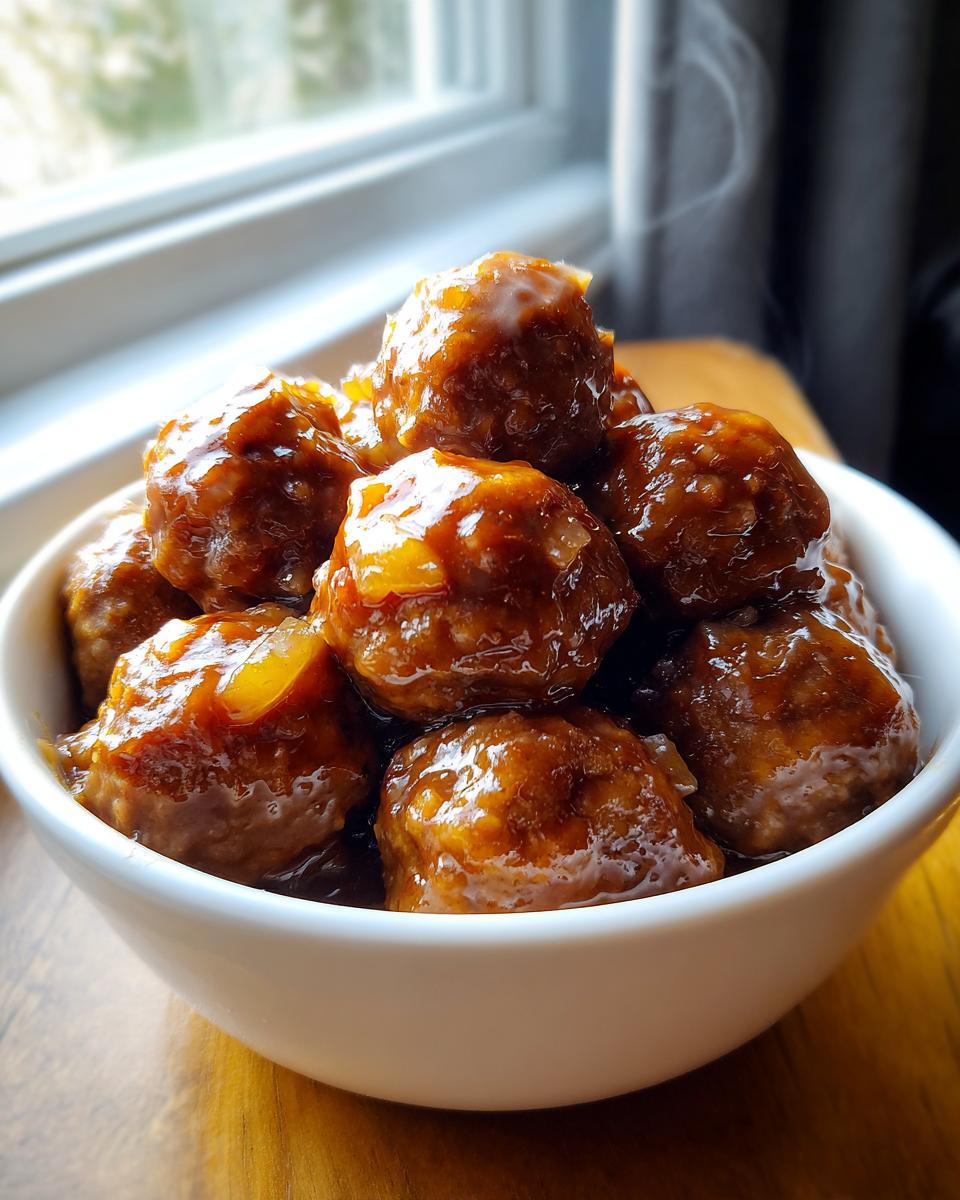 Crock Pot Hawaiian Meatballs - detail 3