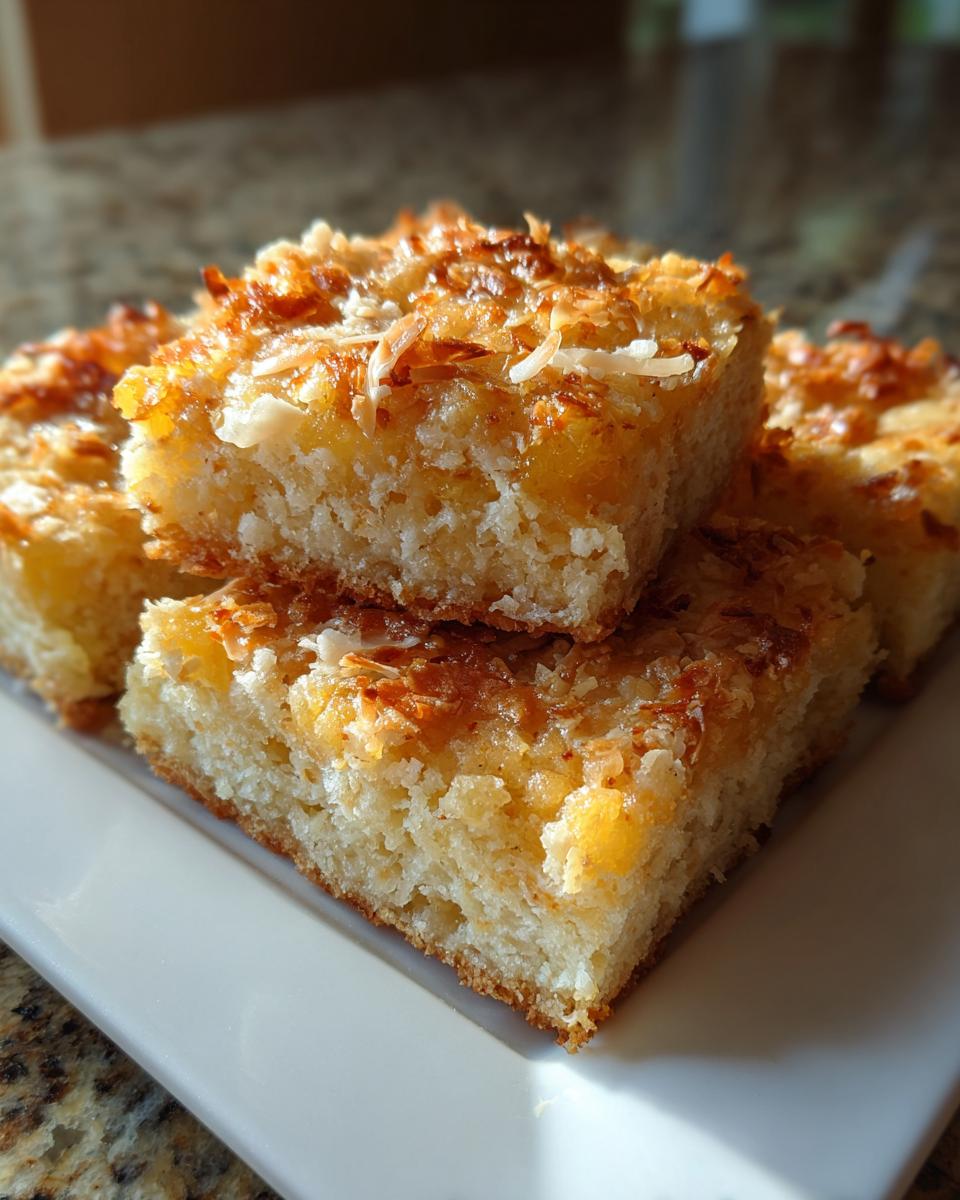 Easy Pineapple Coconut Squares - detail 2