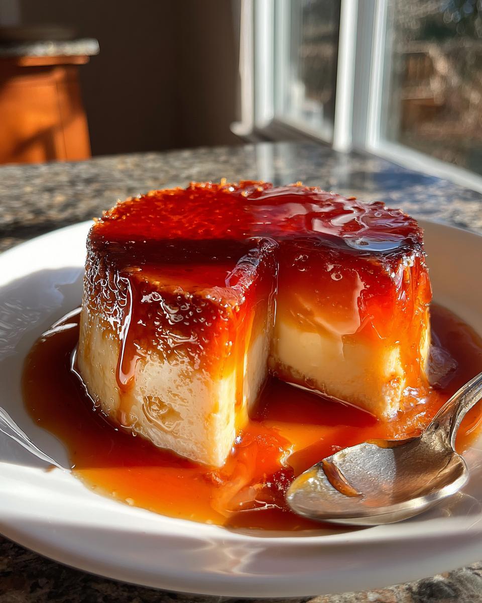 Flan with Gelatin Layers - detail 1