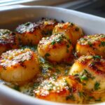 Garlic Butter Baked Scallops