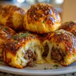 Garlic Parmesan Cheeseburger Bombs
