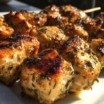 Grilled Ranch Garlic Parmesan Chicken Skewers