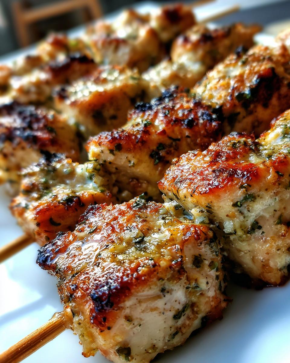 Grilled Ranch Garlic Parmesan Chicken Skewers - detail 2