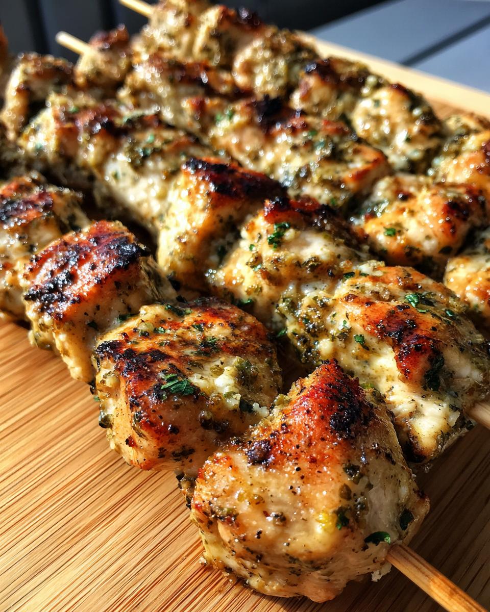 Grilled Ranch Garlic Parmesan Chicken Skewers - detail 3
