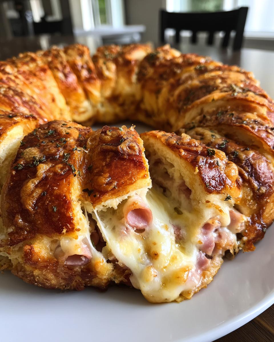 Ham and Cheese Ring Bread - detail 2