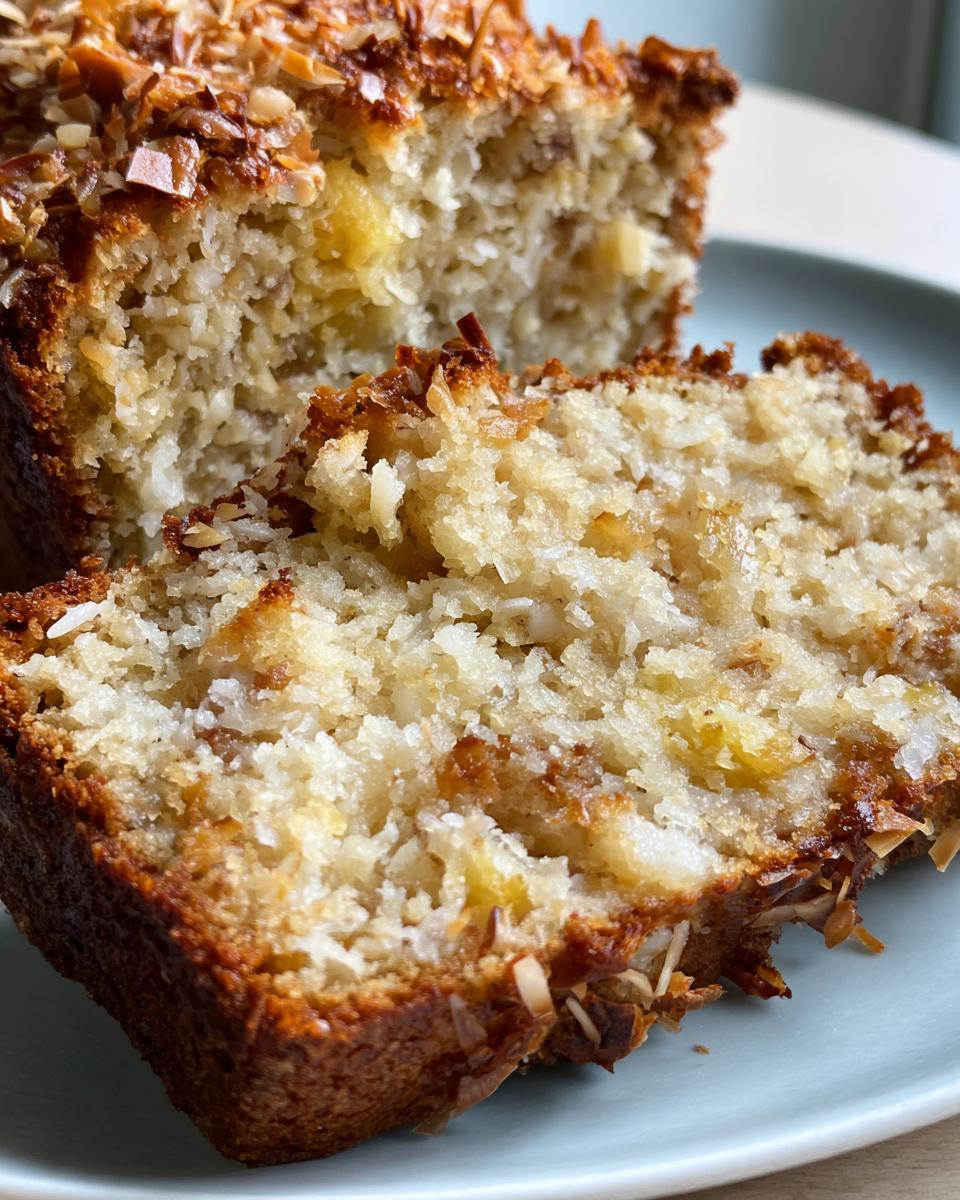 Hawaiian Banana Bread with Coconut and Pineapple - detail 3