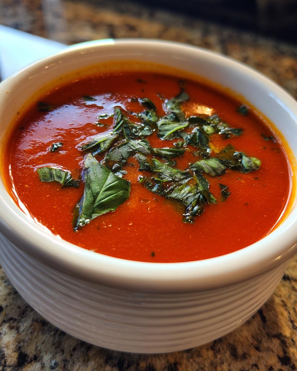 Homemade Tomato Basil Soup - detail 2