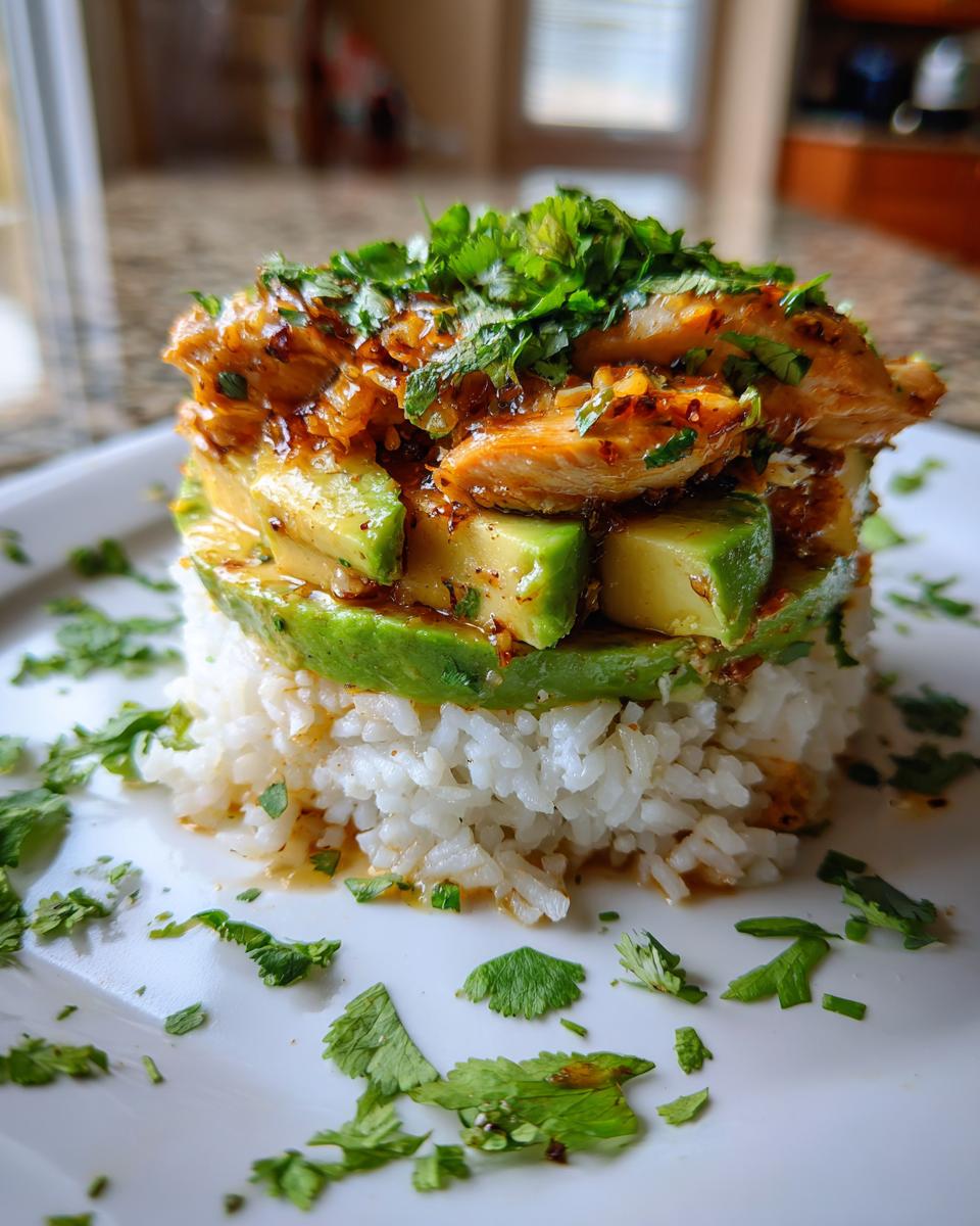 Honey Lime Chicken and Avocado Rice Stack - detail 1