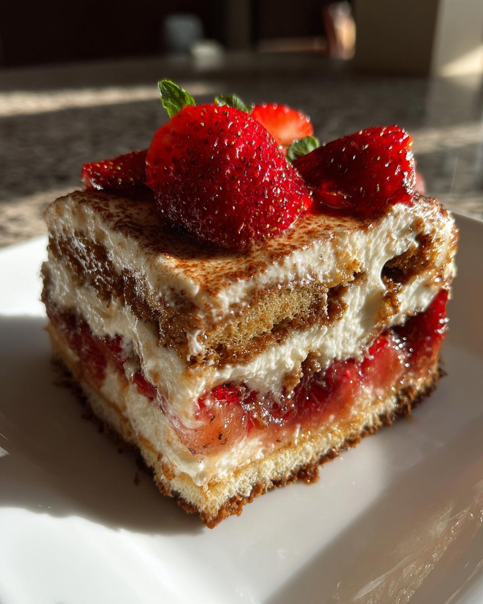 Incredible Strawberry Tiramisu - detail 2
