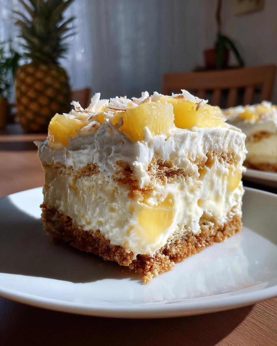 Italian No Bake Pineapple Coconut Cake - detail 1