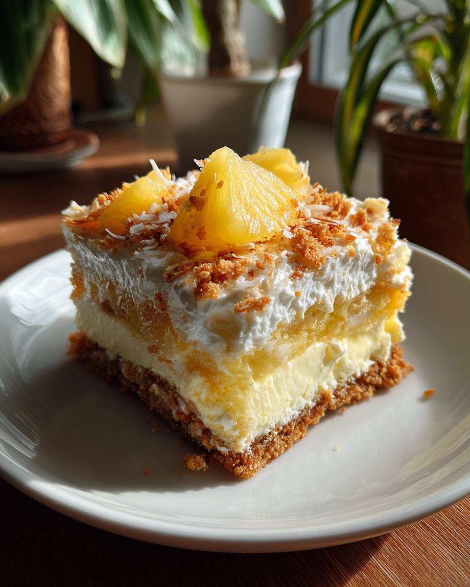 Italian No Bake Pineapple Coconut Cake - detail 2