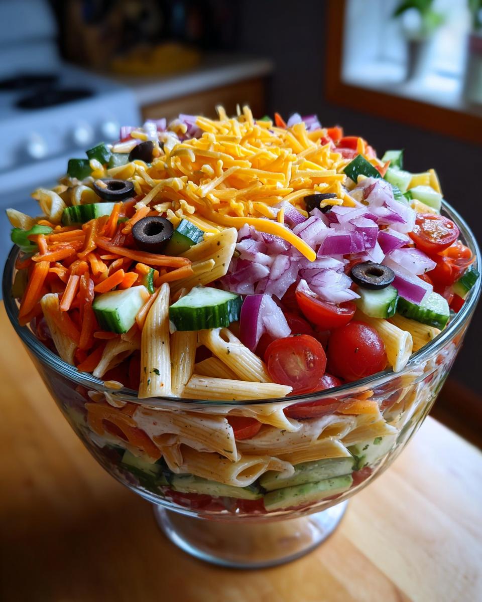 Layered Pasta Salad Bowl - detail 3