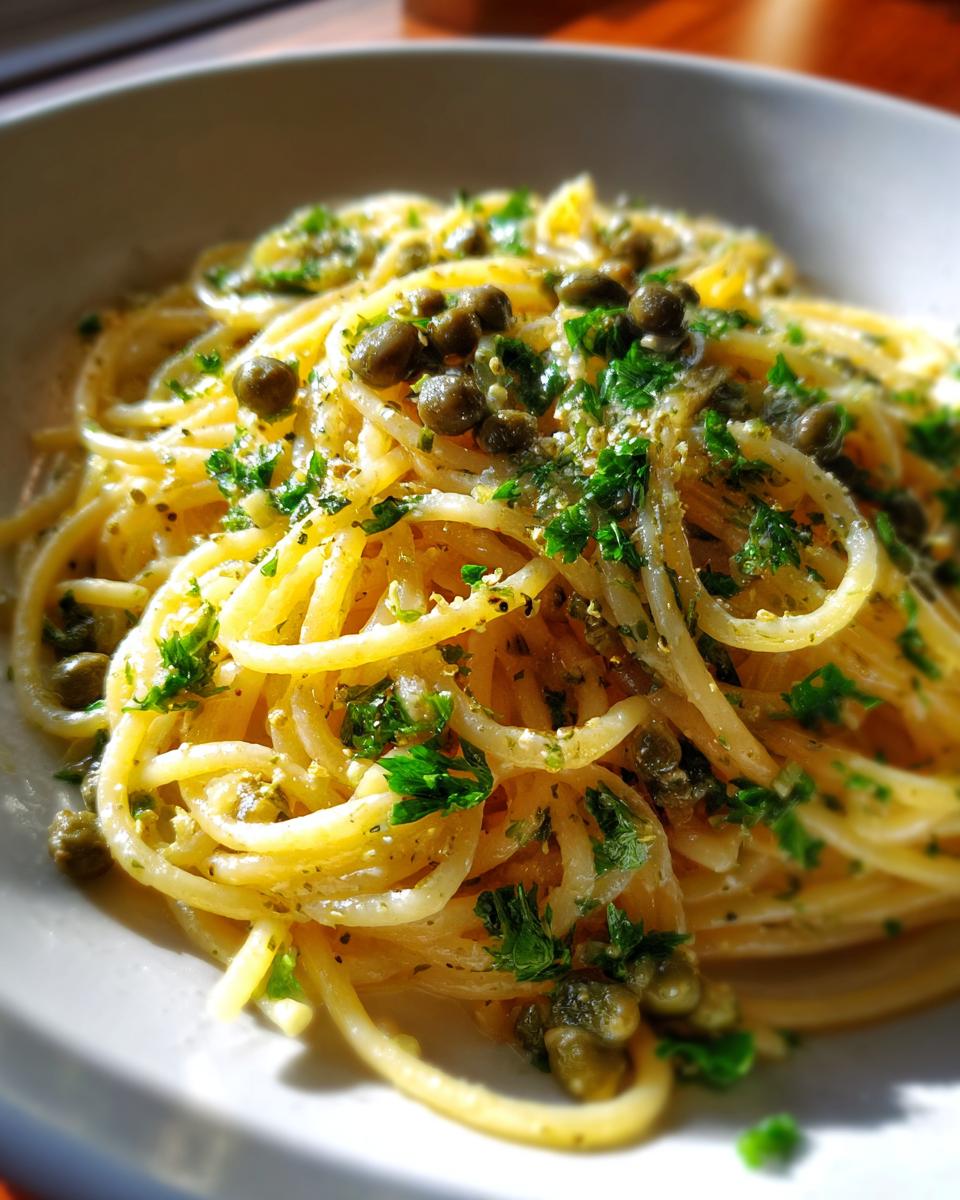 Lemon Caper Pasta - detail 2