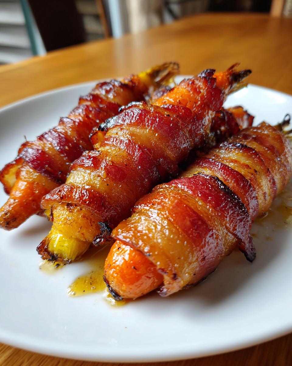Maple-Glazed Bacon-Wrapped Carrots - detail 1