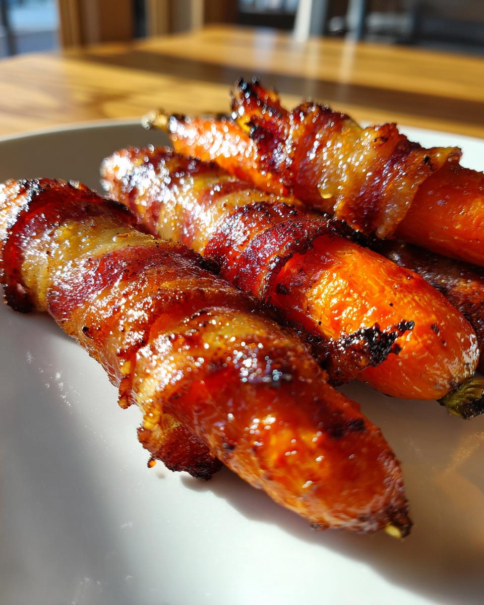 Maple-Glazed Bacon-Wrapped Carrots - detail 2