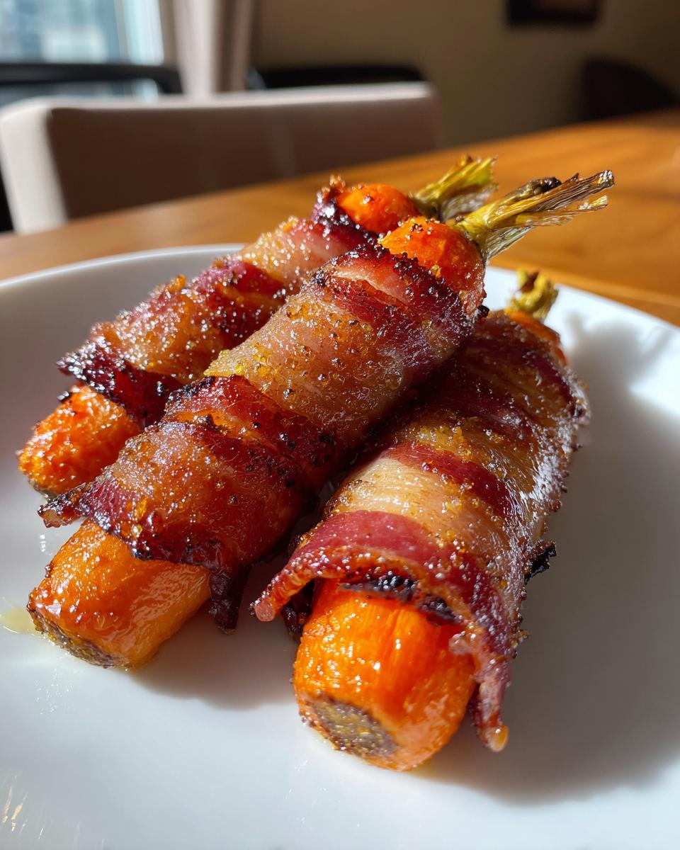 Maple-Glazed Bacon-Wrapped Carrots - detail 3