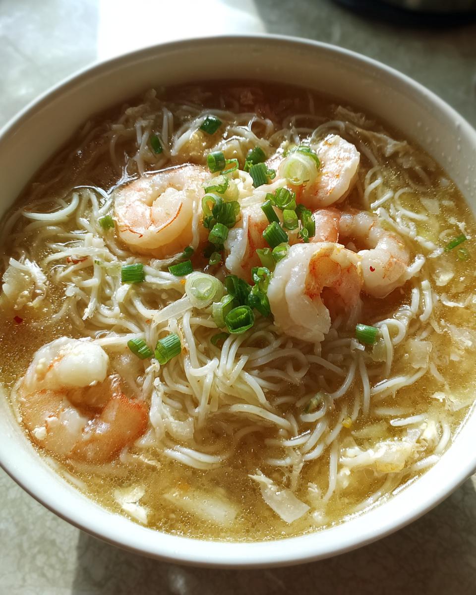 Misua and Patola Soup with Shrimp Recipe - detail 2