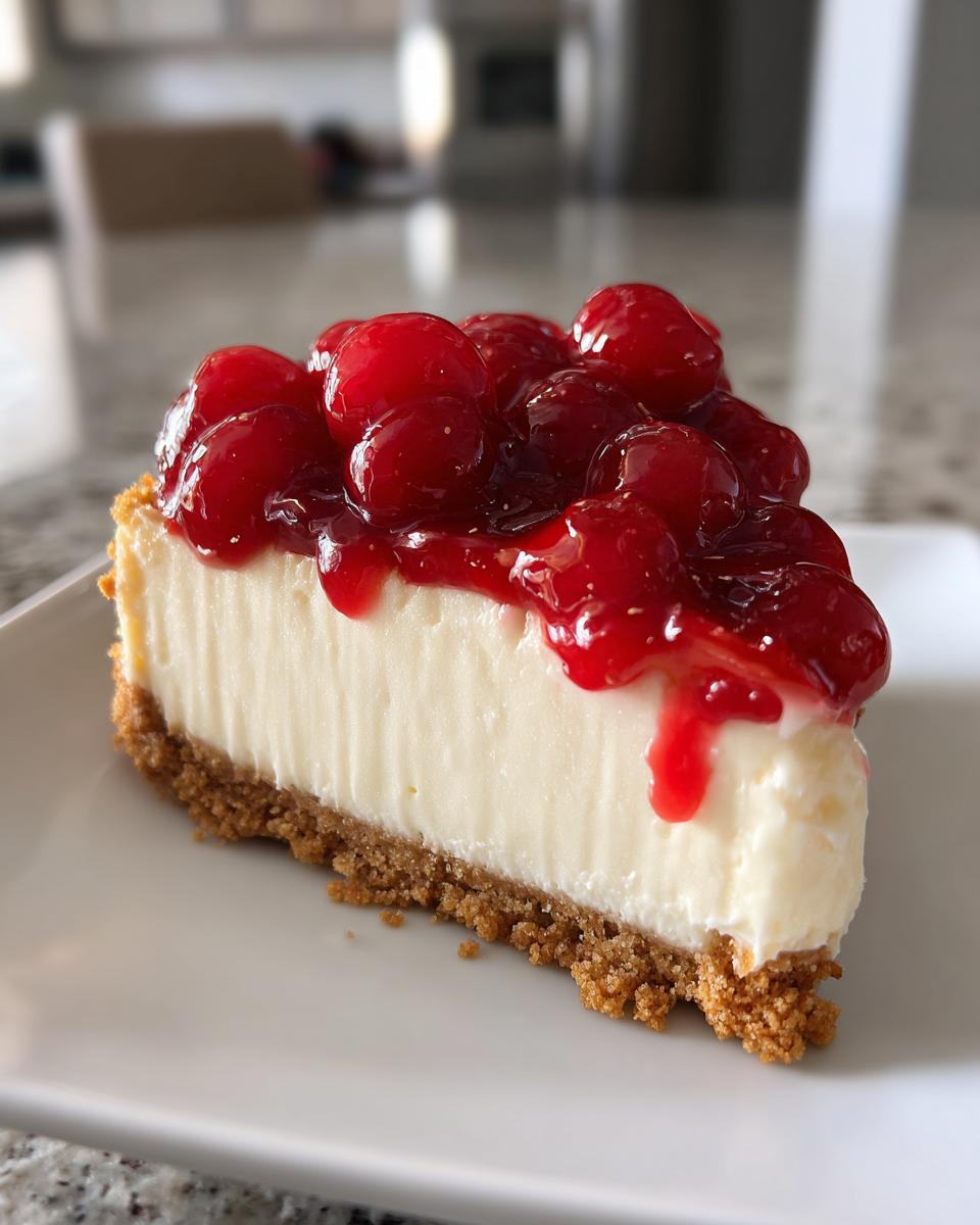 No Bake Cherry Cheesecake - detail 2