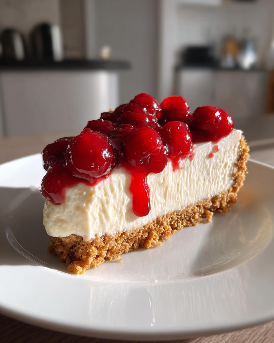 No Bake Cherry Cheesecake - detail 3