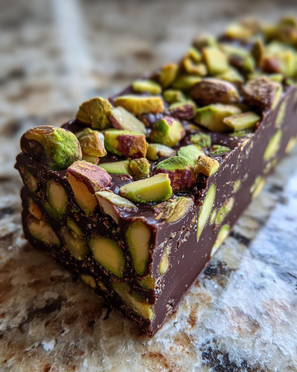 No-Bake Pistachio Dark Chocolate Bars - detail 2