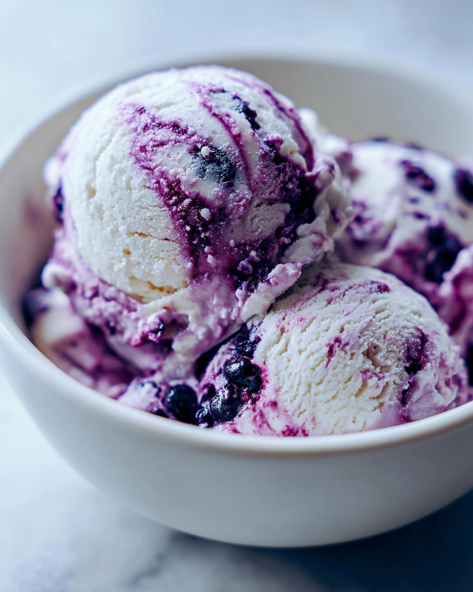 No-Churn Blueberry Ice Cream - detail 3