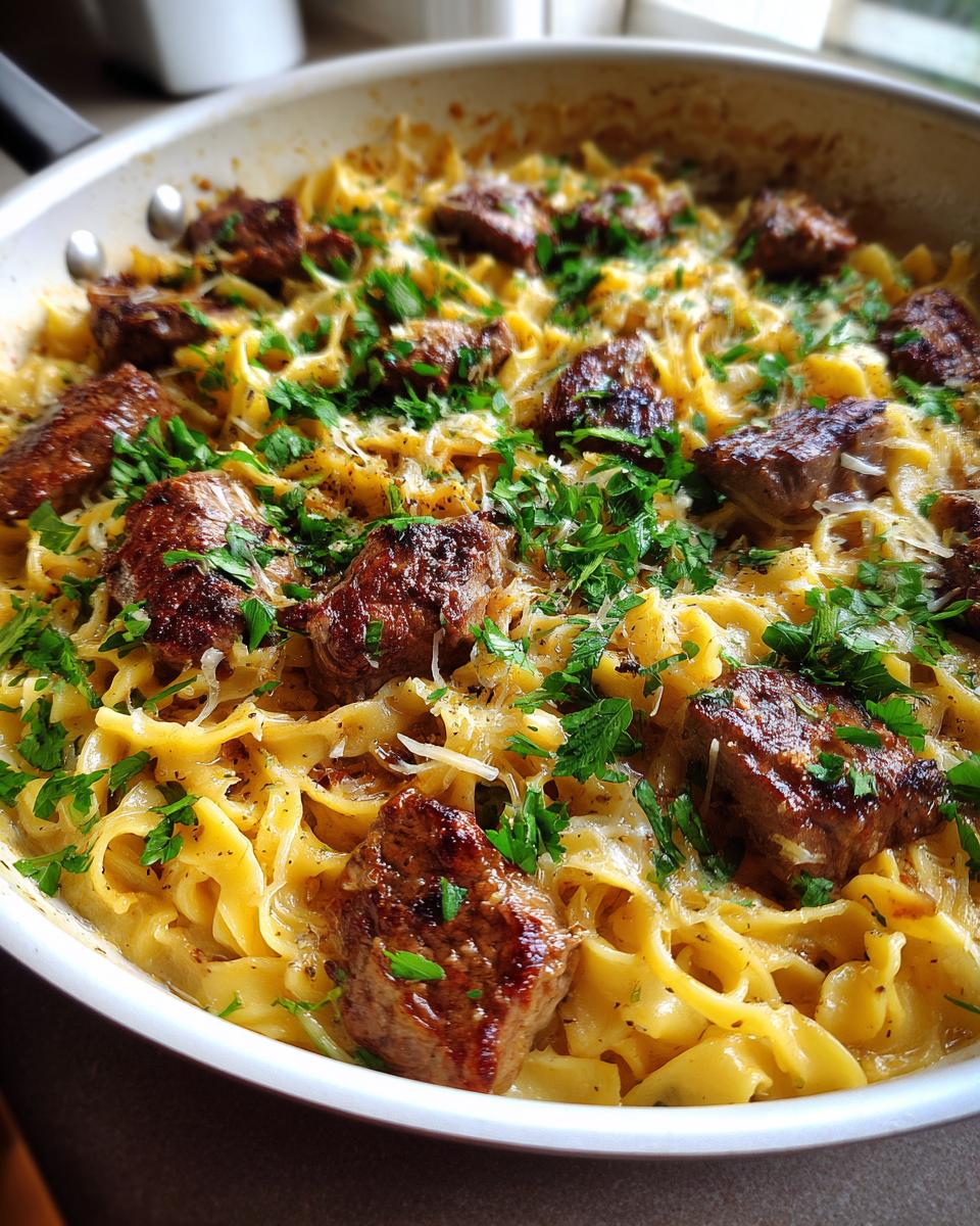 One-Pan Steak Bites with Cheesy Garlic Butter Noodles - detail 1