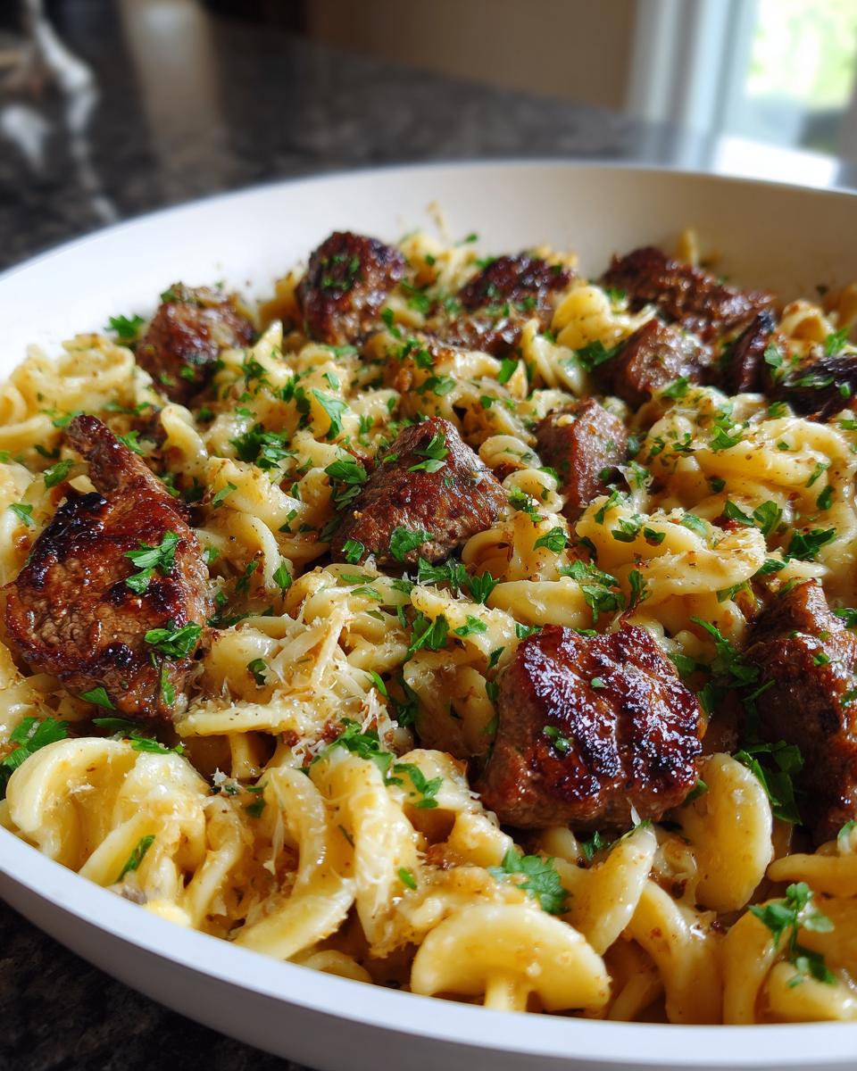 One-Pan Steak Bites with Cheesy Garlic Butter Noodles - detail 2