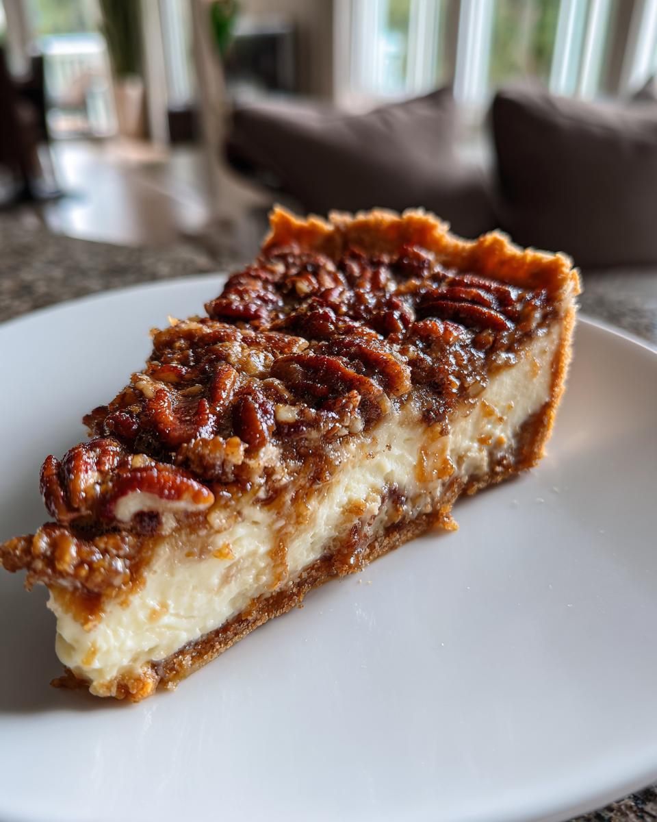 Pecan Cheesecake Pie - detail 1