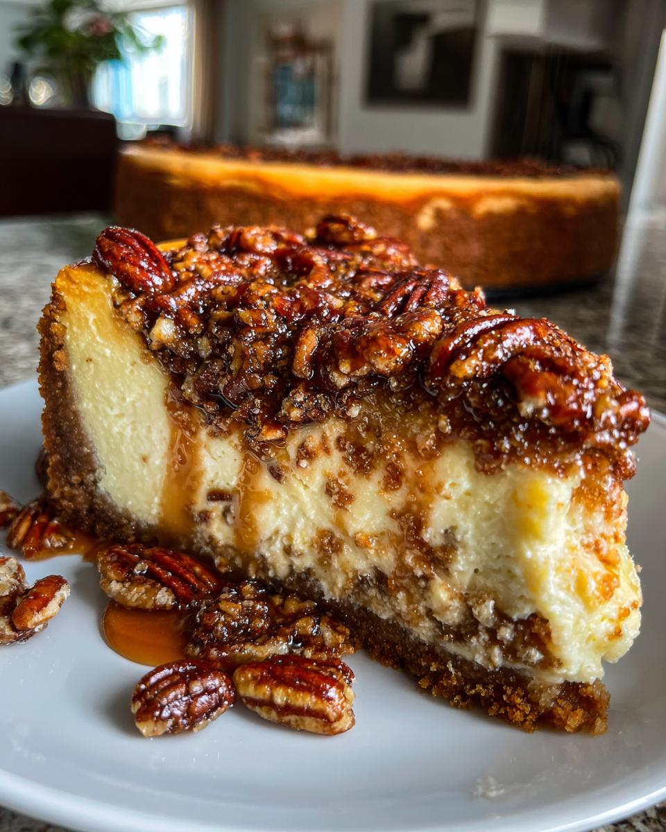 Pecan Cheesecake Pie - detail 2