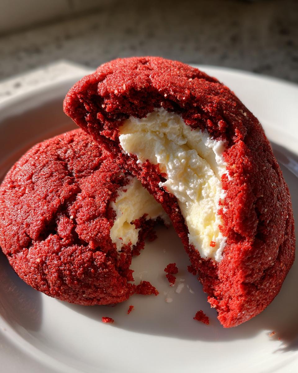 Red Velvet Cookies with Cream Cheese Filling - detail 2