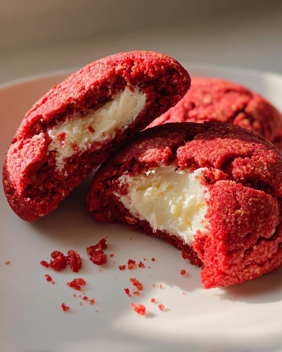 Red Velvet Cookies with Cream Cheese Filling - detail 3