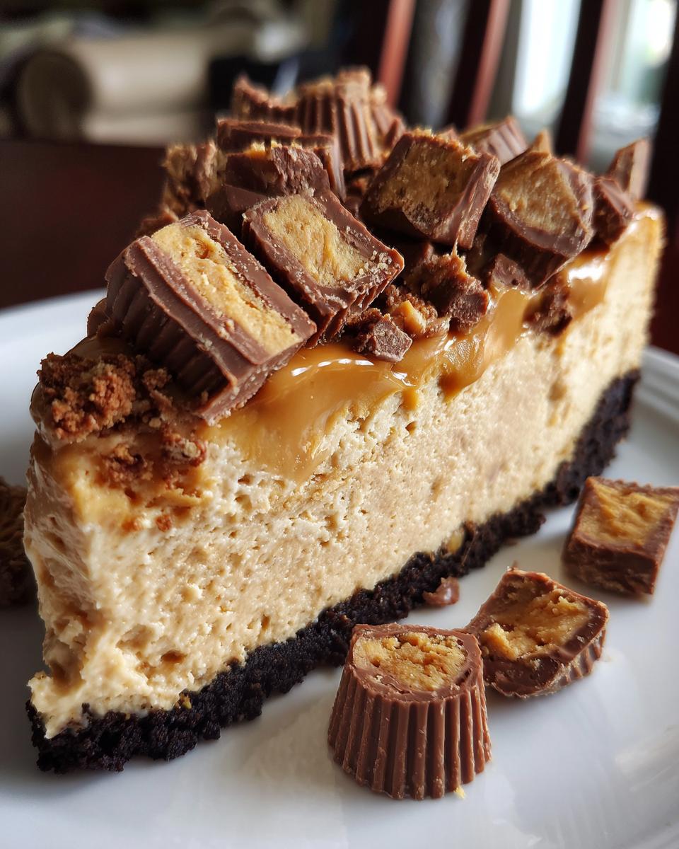 Reeses No Bake Peanut Butter Cheesecake - detail 1