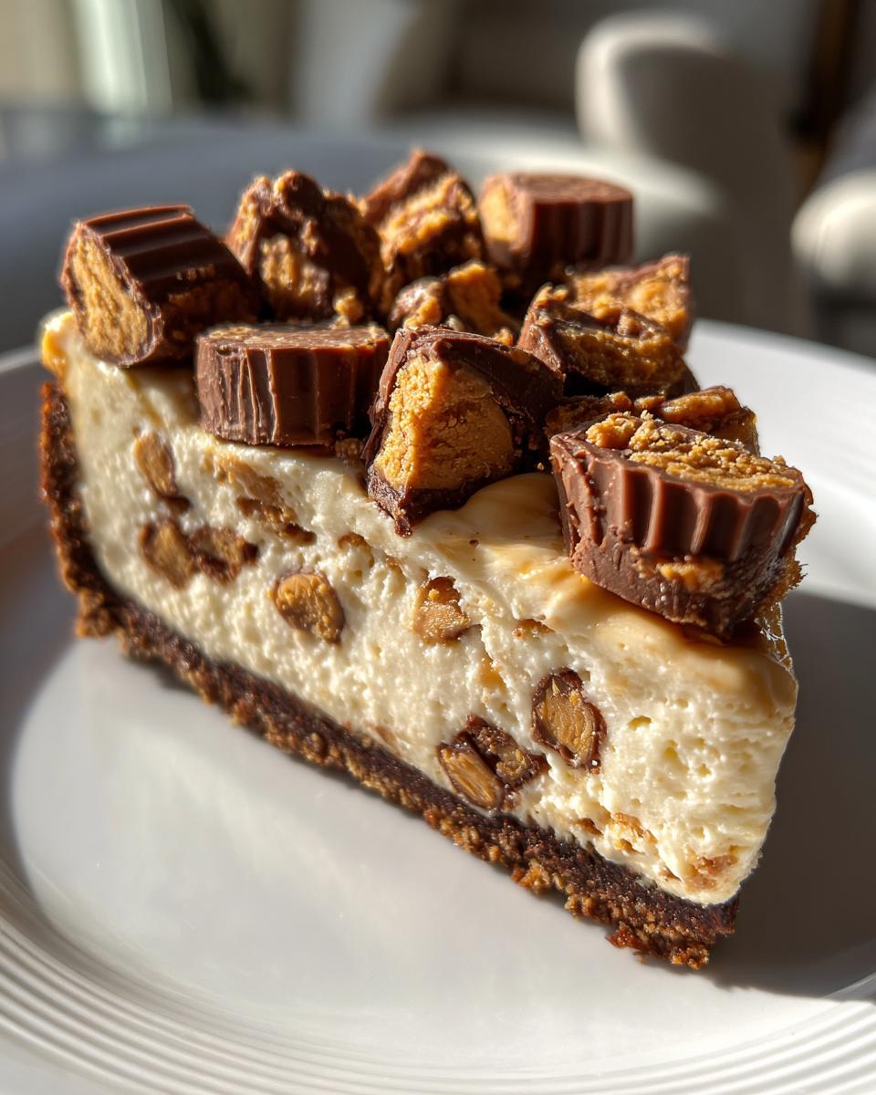 Reeses No Bake Peanut Butter Cheesecake - detail 2