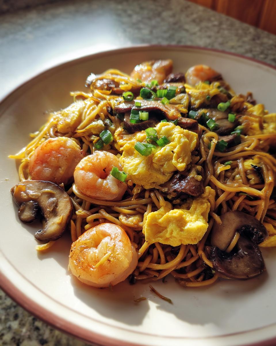 Shrimp Egg with Mushroom Noodles Recipe - detail 2