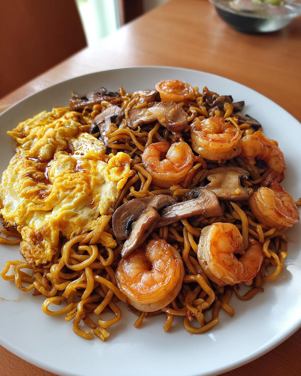 Shrimp Egg with Mushroom Noodles Recipe - detail 3