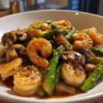 Stir-fried Shrimp with Asparagus and Mushrooms