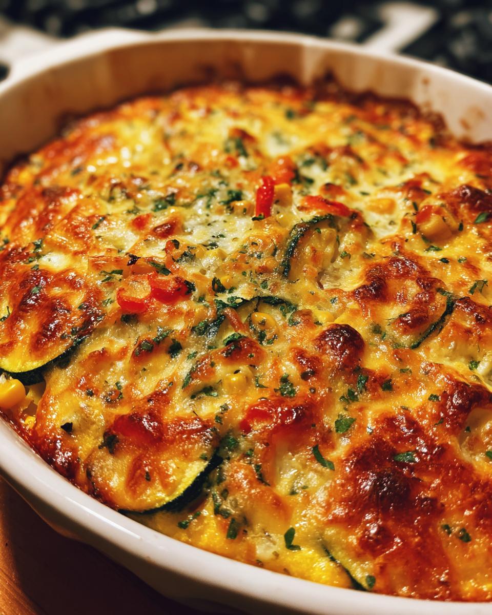 Tex-Mex Zucchini and Squash Bake - detail 2