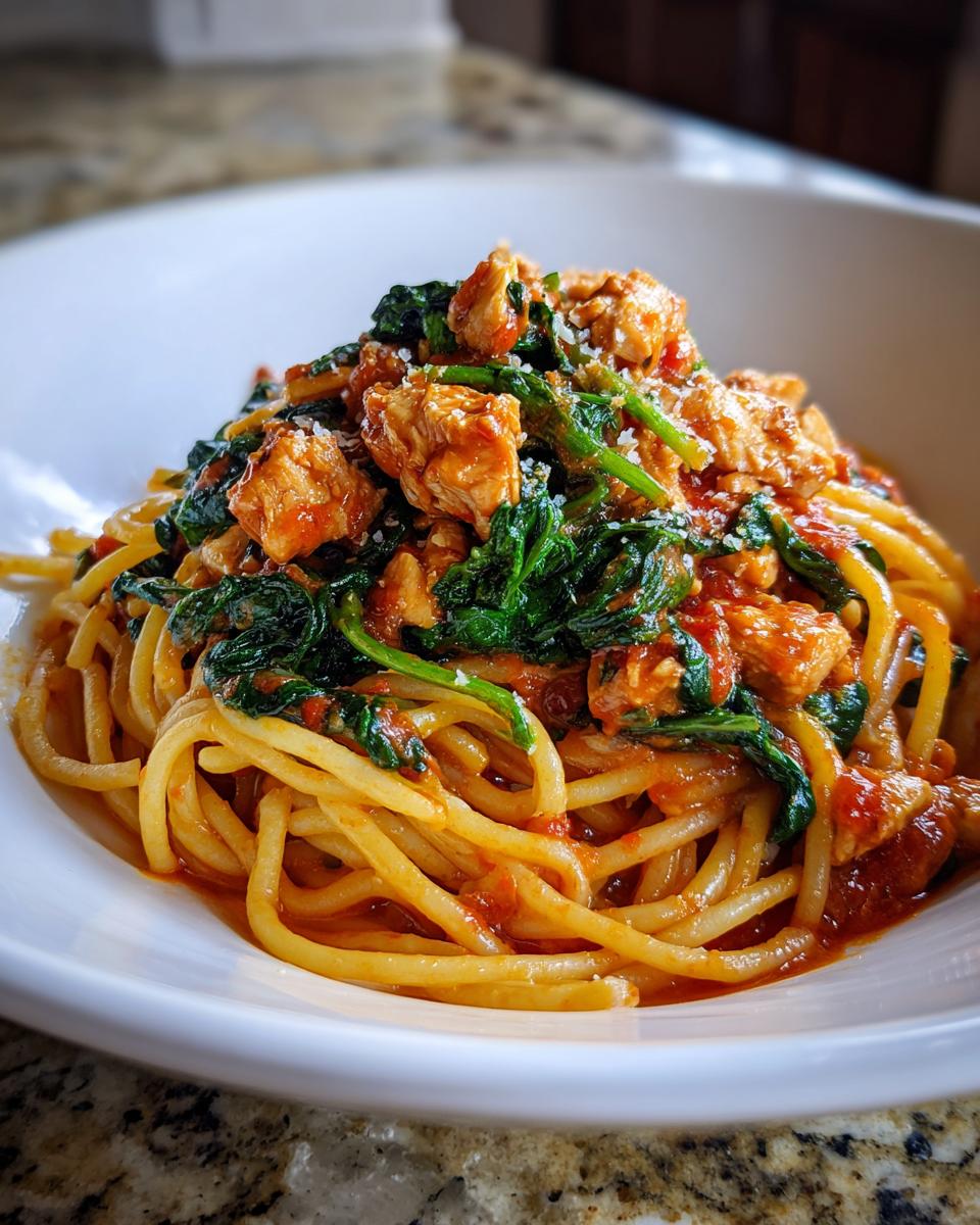 Tomato Spinach Chicken Spaghetti - detail 1