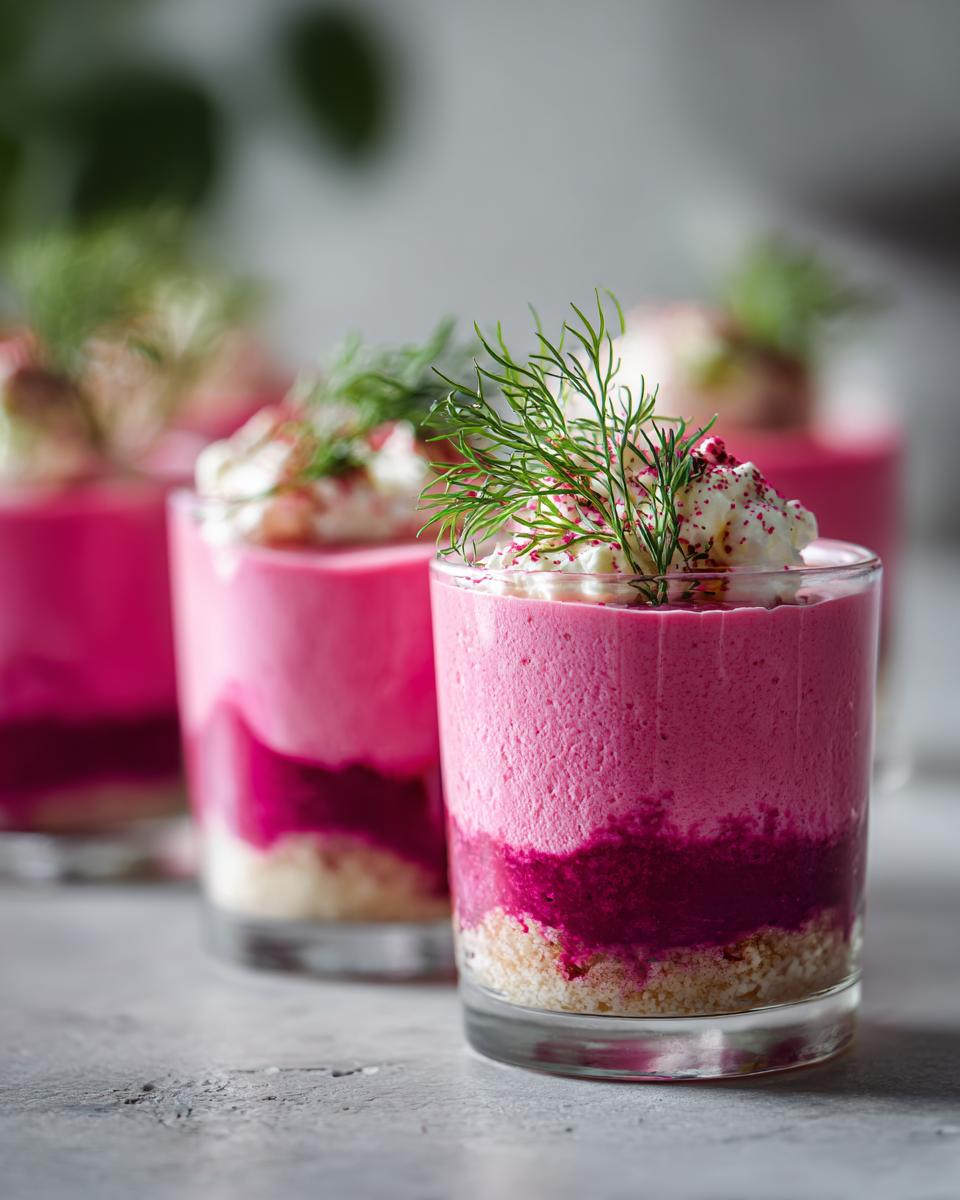 Beetroot and Feta Mousse Verrines - detail 1
