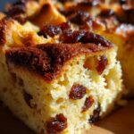 Bread Pudding with Raisins for Christmas, Thanksgiving