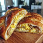 Breakfast Braid with Sausage and Eggs