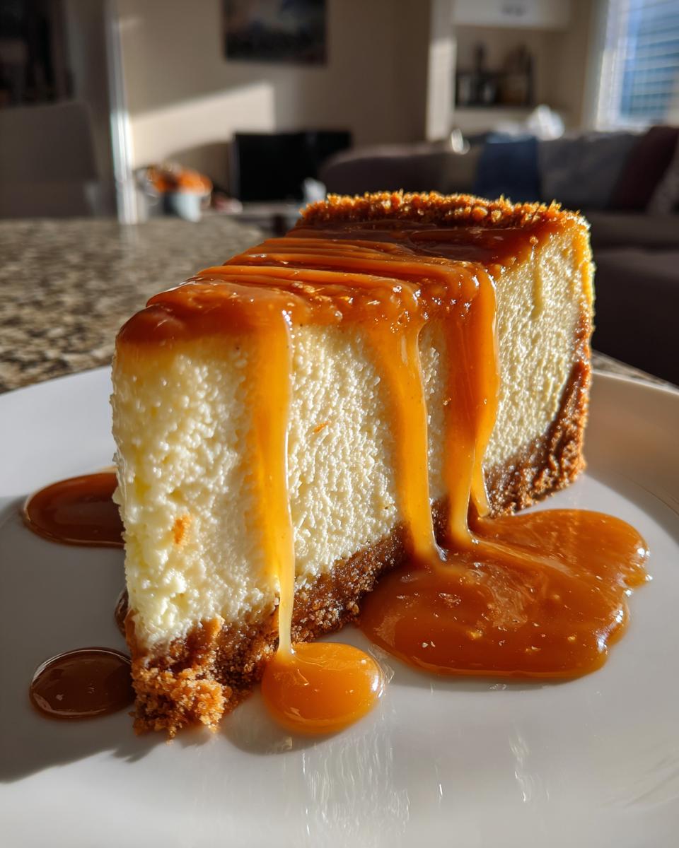 Butterscotch Cheesecake with Salted Caramel Top - detail 2