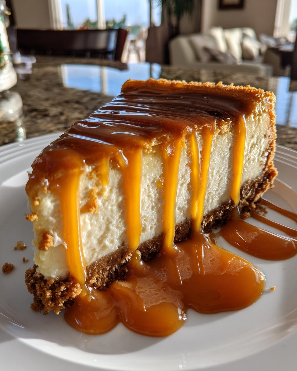 Butterscotch Cheesecake with Salted Caramel Top - detail 3