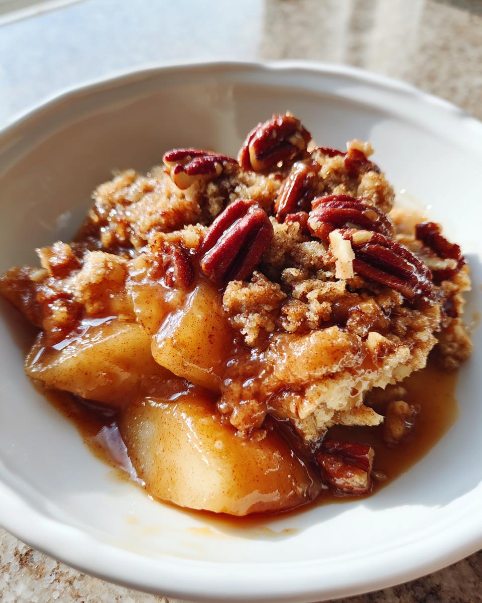Caramel Apple Pecan Cobbler for Halloween, Thanksgiving - detail 1