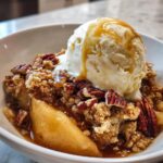 Caramel Apple Pecan Cobbler for Halloween, Thanksgiving