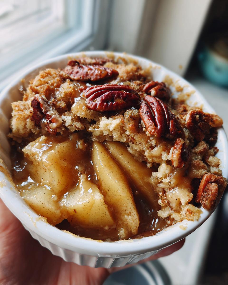 Caramel Apple Pecan Cobbler for Halloween, Thanksgiving - detail 2