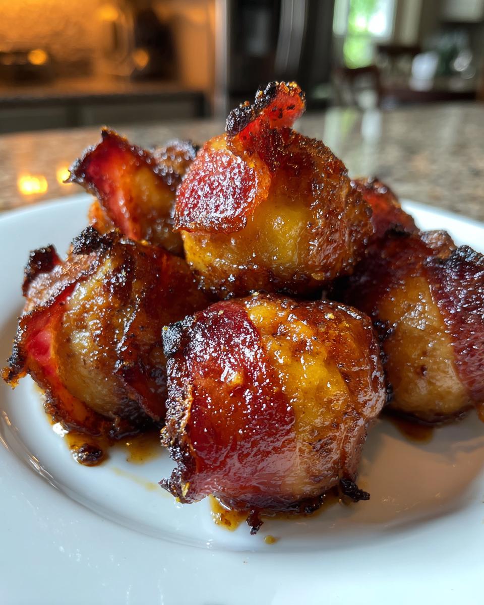 Cheddar-Stuffed BBQ Bacon Bombs - detail 1