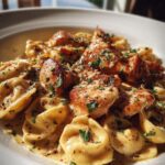 Cheesy Garlic Cajun Chicken Tortellini